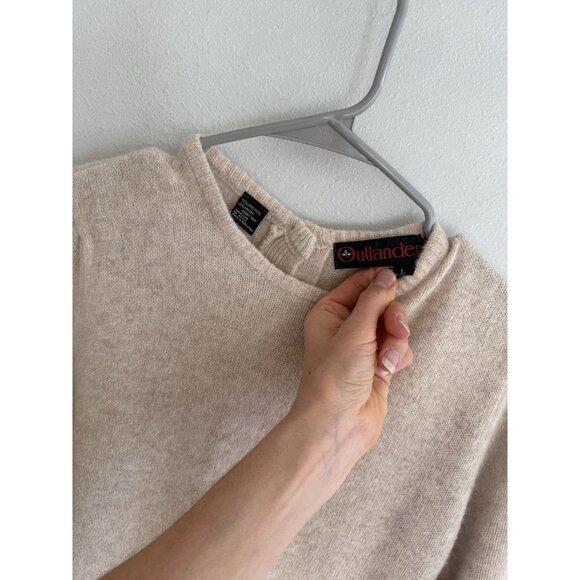 Vintage Outlander Small S LambsWool Angora Sweater Midi Dress Long Sleeve Beige - Picture 2 of 3